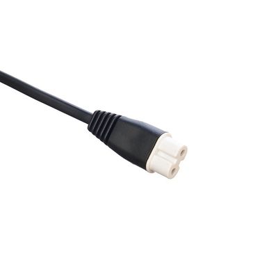 Oxygen Free Bared Stranded Copper Conductor European Standard 2pin Eu Plug Power Cord Black Plug for Home Appliances