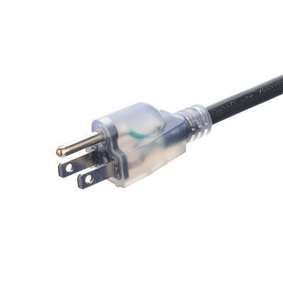 250V Rated 12/3 50 ft Waterproof Heavy Duty Extension Cord with Lighted Indicator End Bared Stranded Cooper Conductor
