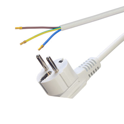 Euro Standard VDE Power Cord Cee7/7 Plug with Terminal Stripped Ended 16A/250V H05vv-f Pvc Flexible Cable Commercial