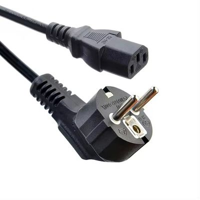 VDE Certified EU Plug Standard Cee7/7 Euro Power Cord 1.5mm With C13 Suitable for Durable Computer