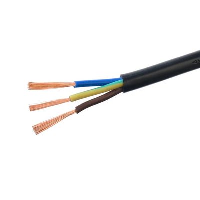RVV 3 Core 3X0.75mm2 Black Electrical Power Cable for Home Appliances Core Identification Blue/Brown/Green-Yellow