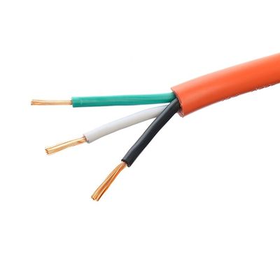 RVV 3 Core 3X0.75mm2 Orange Flexible Power Strip Cord Computer Wiring Electrical Power Cable Sheath PVC Polyvinyl Chloride