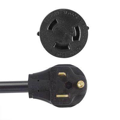 Rated Voltage 250V 30Amp Twist Lock 3 Prong Male Plug to L6-30R 50 Amp 3 Prong Female Receptacle Generator RV Power Cord
