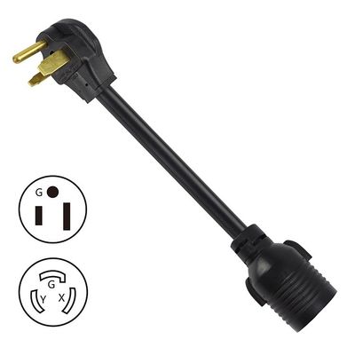 Rated Voltage 250V 30Amp Twist Lock 3 Prong Male Plug to L6-30R 50 Amp 3 Prong Female Receptacle Generator RV Power Cord