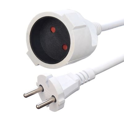 White 2 Pin Home Appliances Power Supply Cord Direct 1.5M Length or Customized VDE 10A Plug Power Cords Extension Cords