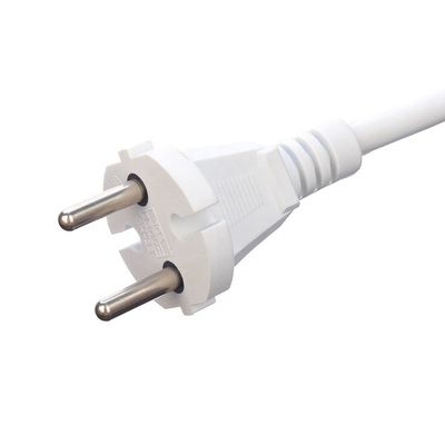 White 2 Pin Home Appliances Power Supply Cord Direct 1.5M Length or Customized VDE 10A Plug Power Cords Extension Cords