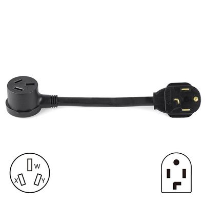 Sturdy NEMA 10-50P to 14-30R 3 Prong to 4 Prong 50Amp to 30Amp 120V/240V Welder Dryer RV Extension Power Cord for RV Camper Generator