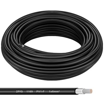 LOW VOLTAGE Solar Cable 4.0 mm PVC Insulation Tinned Copper Conductor for Sun Cable Solar Project