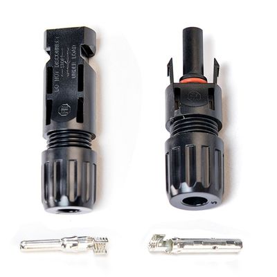 Tuv Heavy Duty Safe Solar Pv Male and Female Dc Power Solar Cable Connector Socket With Fuse for DC Solar Extension Cable Usage