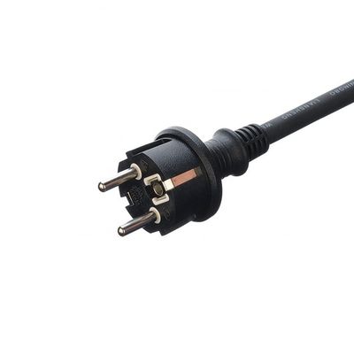 Certified DIN VDE 0620/EN 50075 1990 Insulated Rubber Cable Euro 16A 3 Pin Plug H07rn f for Solar PV1-f Cable 4mm2 6mm2