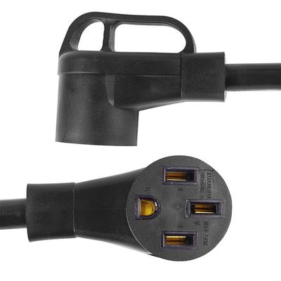 Elethor Nema Ev Charger Adapter Extension Cable 3 Conductor Sjt Type L14-30p Twist Lock Plug to 14-50r Adapter Power Cord