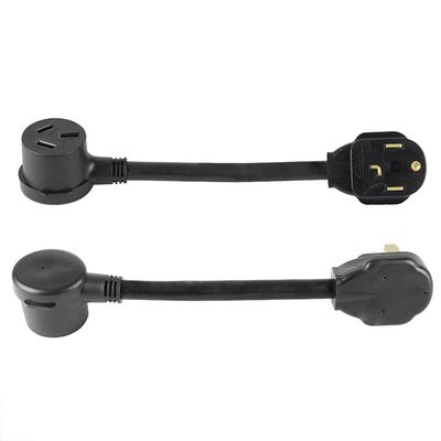 Elethor Nema Ev Charger Adapter Extension Cable 3 Conductor Sjt Type L14-30p Twist Lock Plug to 14-50r Adapter Power Cord
