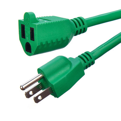 10/15/25/50 ft NEMA Certified Heavy Duty 3 Prong PVC SJTW/SJT Jacket Power Extension Cord with Cold-Resistant 12/3 Gauge