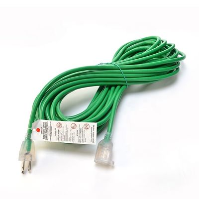 3X8/10/12/14/16AWG Rated Voltage 125V NEMA Female Light End ETL Certified American 3-Core Extension Cord Outdoor Copper Power Cable