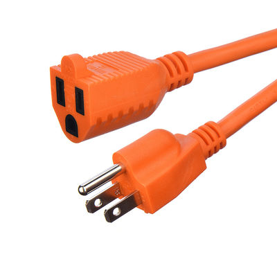 100FT ETL Listed SJTW 14/3 Electrical Orange Extension Cord Single Plug NEMA 5-15P to NEMA 5-15R with Length Customized