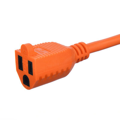 100FT ETL Listed SJTW 14/3 Electrical Orange Extension Cord Single Plug NEMA 5-15P to NEMA 5-15R with Length Customized