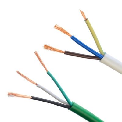 300/500V H05VV F 3G0.75mm2 3 Cores Stranded Bare Copper Ground Wire PVC Insulation Power Cable for Construction Projects