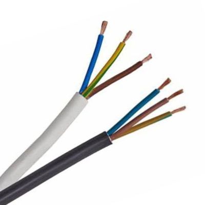 300/500V H05VV F 3G0.75mm2 3 Cores Stranded Bare Copper Ground Wire PVC Insulation Power Cable for Construction Projects