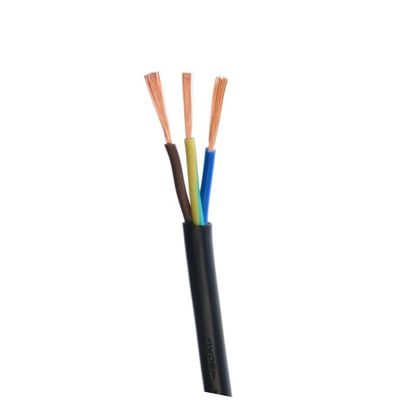 300/500V H05VV F 3G0.75mm2 3 Cores Stranded Bare Copper Ground Wire PVC Insulation Power Cable for Construction Projects