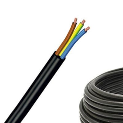 300/500V H05VV F 3G0.75mm2 3 Cores Stranded Bare Copper Ground Wire PVC Insulation Power Cable for Construction Projects